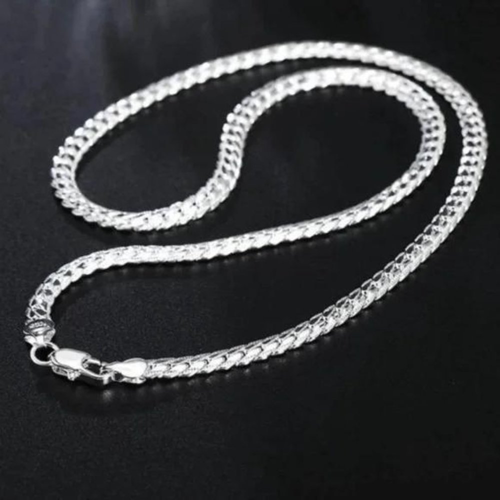 “18” NEW 925 STERLING SILVER SNAKE CHAIN NECKLACE, NICE NECKLACE, CUTE NECKLACE